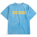 T-shirt en coton ludique à motif lettres pop blanches et imprimé color-block audacieux pour enfants (2-13 ans)