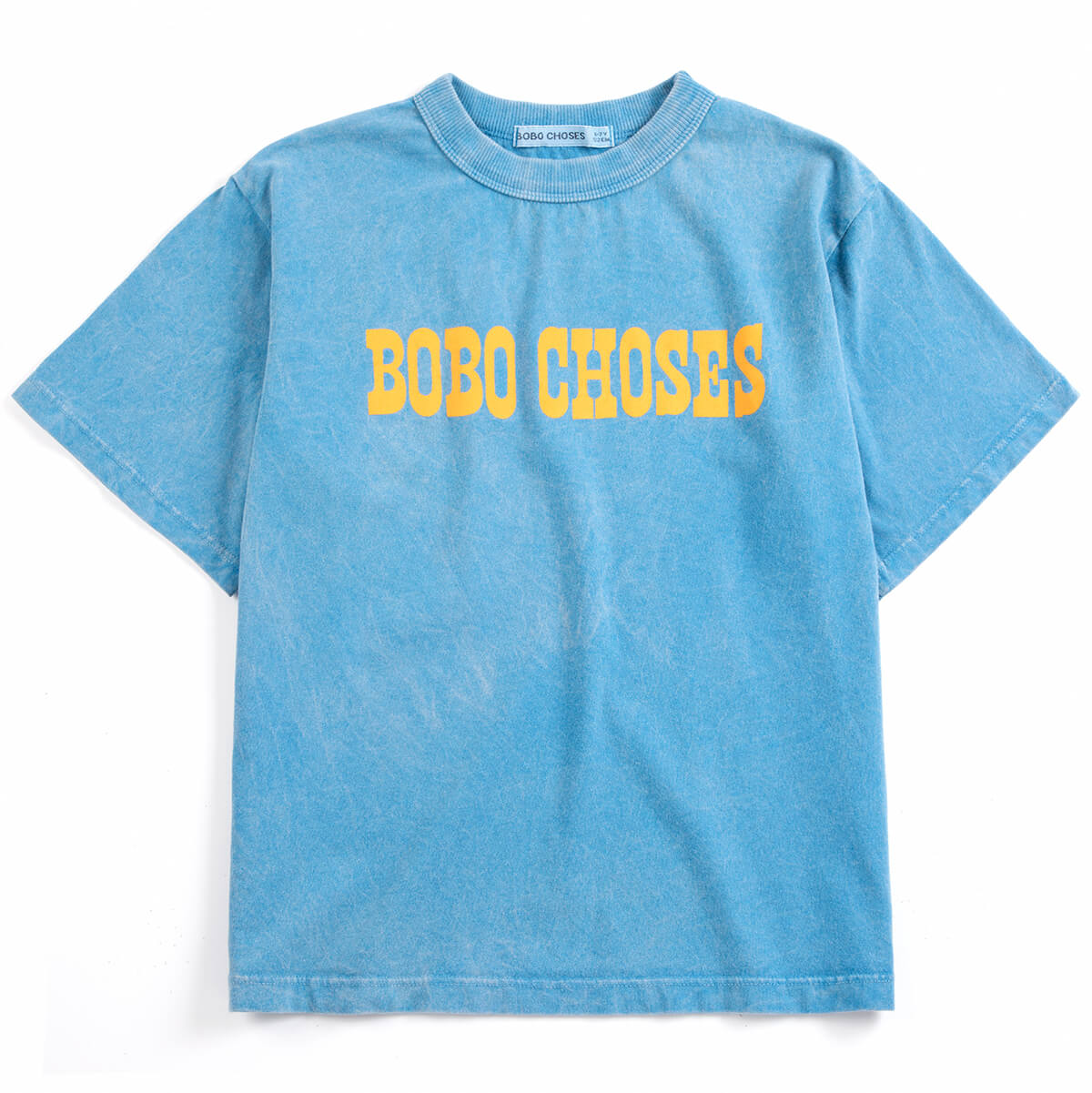 T-shirt en coton ludique à motif lettres pop blanches et imprimé color-block audacieux pour enfants (2-13 ans)