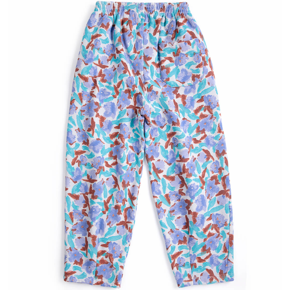 Pantalon de jogging cocon en coton imprimé all-over aquarelle multicolore artistique avec silhouette décontractée oversize pour le quotidien des enfants (2-13 ans)