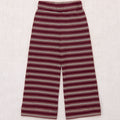 Pantalon ample en coton coupe trapèze, sérigraphie sgraffite artistique bleu Cambridge, avec design décontracté inspiré de l'art pour le quotidien des enfants (2-10 ans)