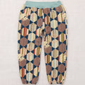 Pantalon de jogging en coton à imprimé géométrique sportif bleu marine, taille élastique, design actif pour enfants, sport quotidien (3-8 ans)