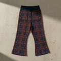 Pantalon Fuselé Évasé en Jacquard Laine Mérinos Faune Marine Artistique avec Poches Plaquées Taille Élastique pour Enfants Automne Hiver (2-8 ans)