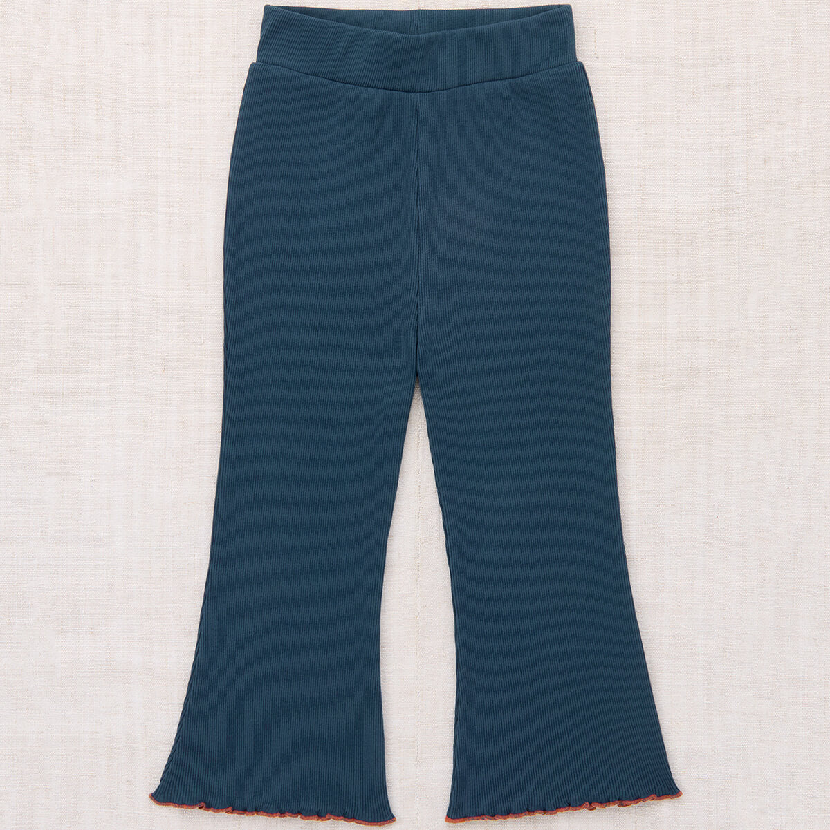 Pantalon droit minimaliste en coton uni bleu marine avec taille élastique pour enfants (2-10 ans) – Confort pour le quotidien