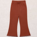 Pantalon droit en coton uni minimaliste avec taille élastique confortable pour enfants (2-10 ans)