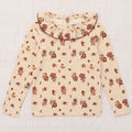 Haut décontracté en coton à imprimé floral fleuri Artistic Natural-White Antique-Rose Holyoke avec motif floral léger pour enfants (2-8 ans)