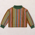 Sweat-shirt décontracté en coton rayé avec poche kangourou pour enfants, idéal au quotidien (3-8 ans)