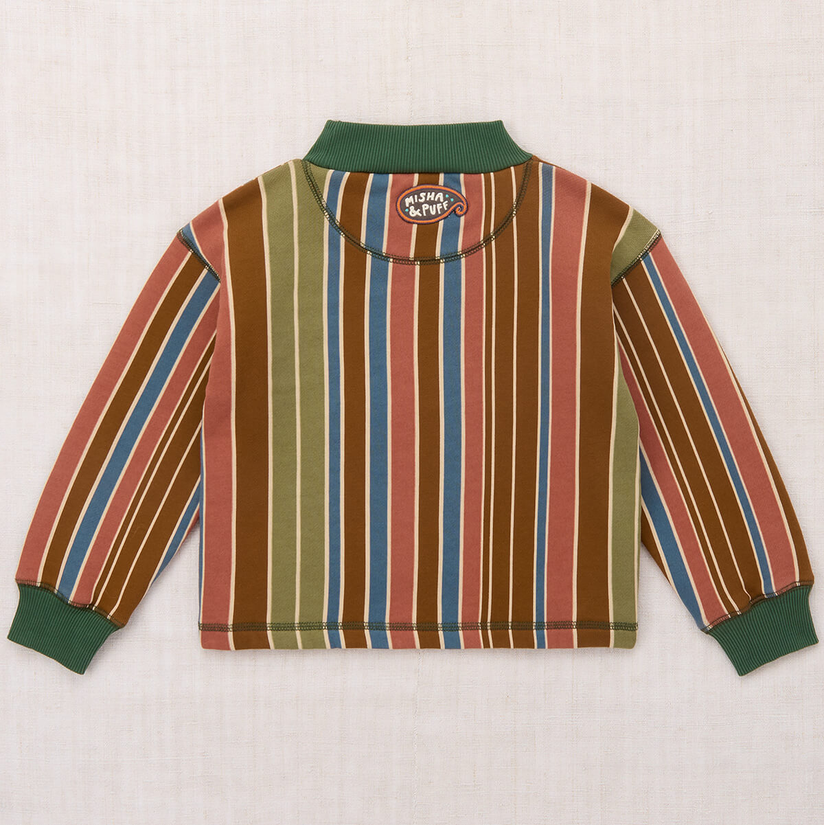 Sweat-shirt décontracté en coton rayé avec poche kangourou pour enfants, idéal au quotidien (3-8 ans)