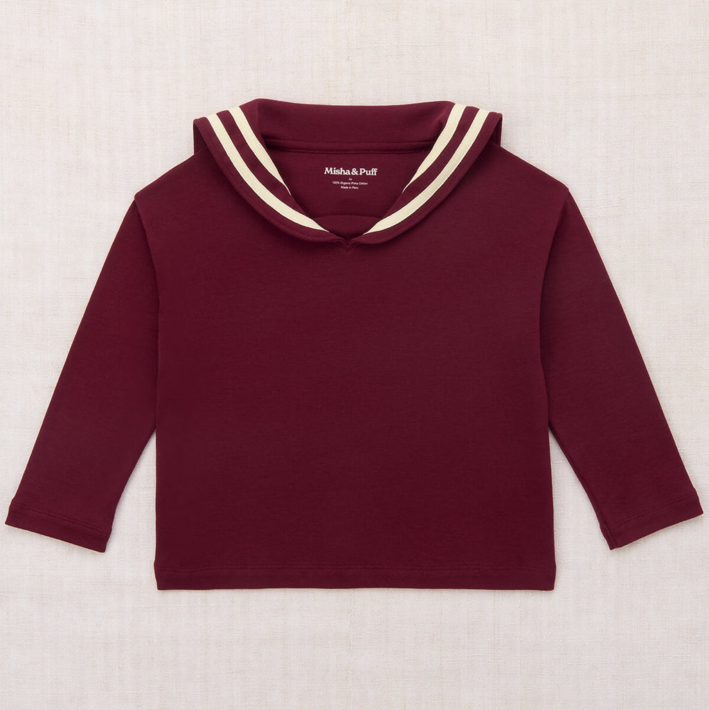 Haut marin en coton à rayures et col bleu Cambridge, à manches courtes, avec col bleu marine pour enfants (2-8 ans), pour un usage quotidien