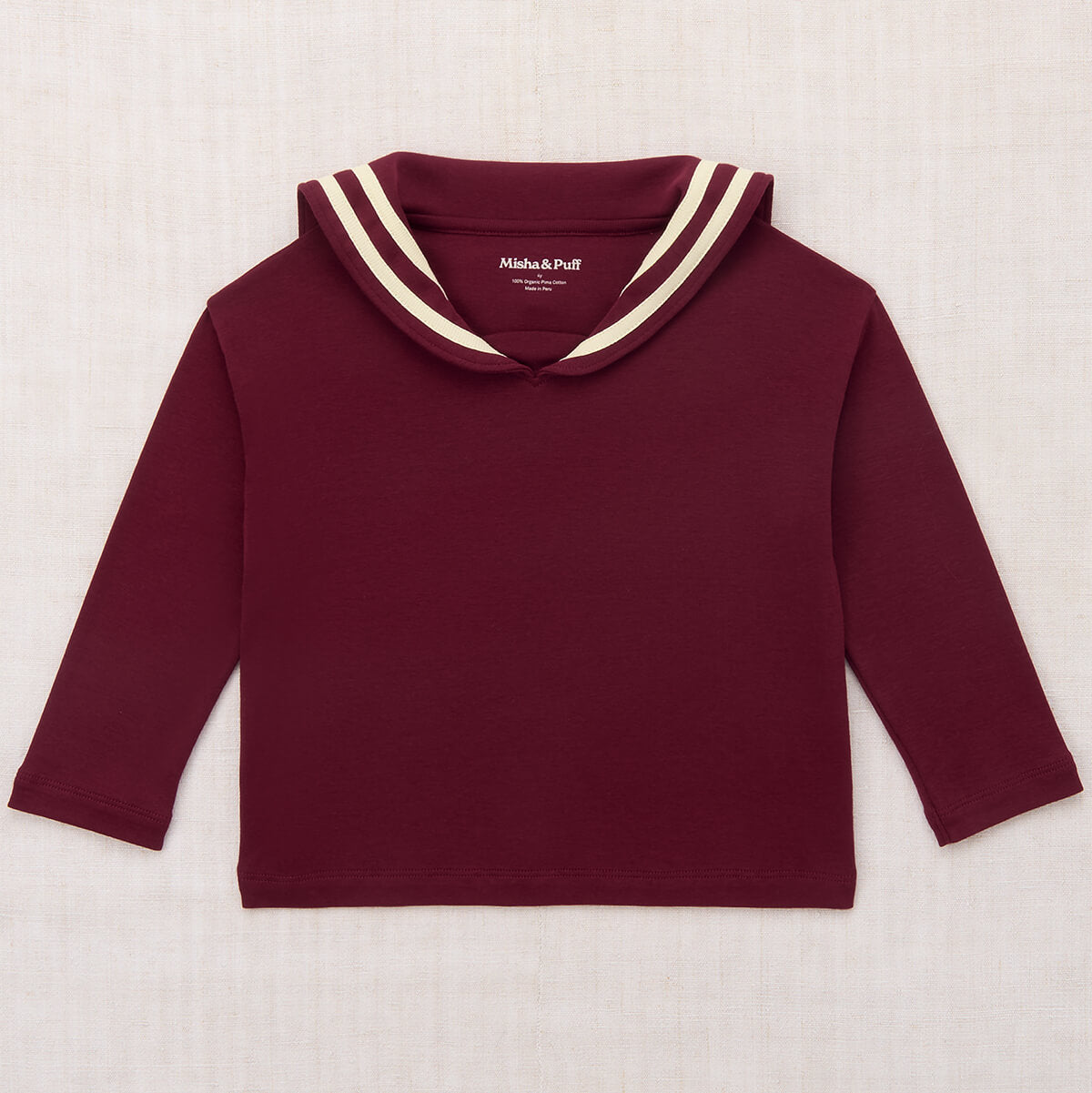 Haut marin en coton à rayures et col bleu Cambridge, à manches courtes, avec col bleu marine pour enfants (2-8 ans), pour un usage quotidien