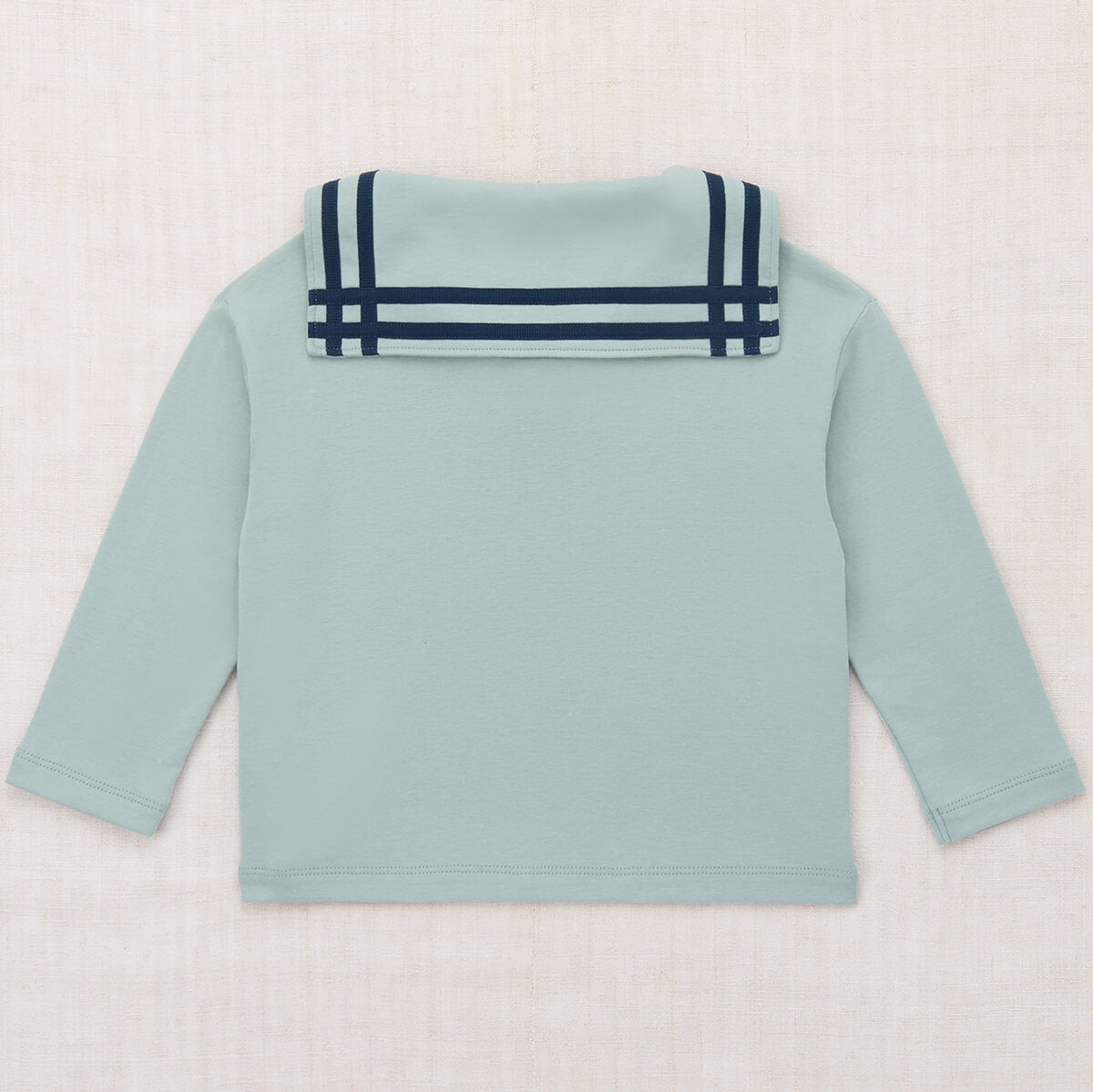 Haut à manches courtes marin en coton avec col rayé vert Onsen nautique et col marine pour enfants (2-8 ans)