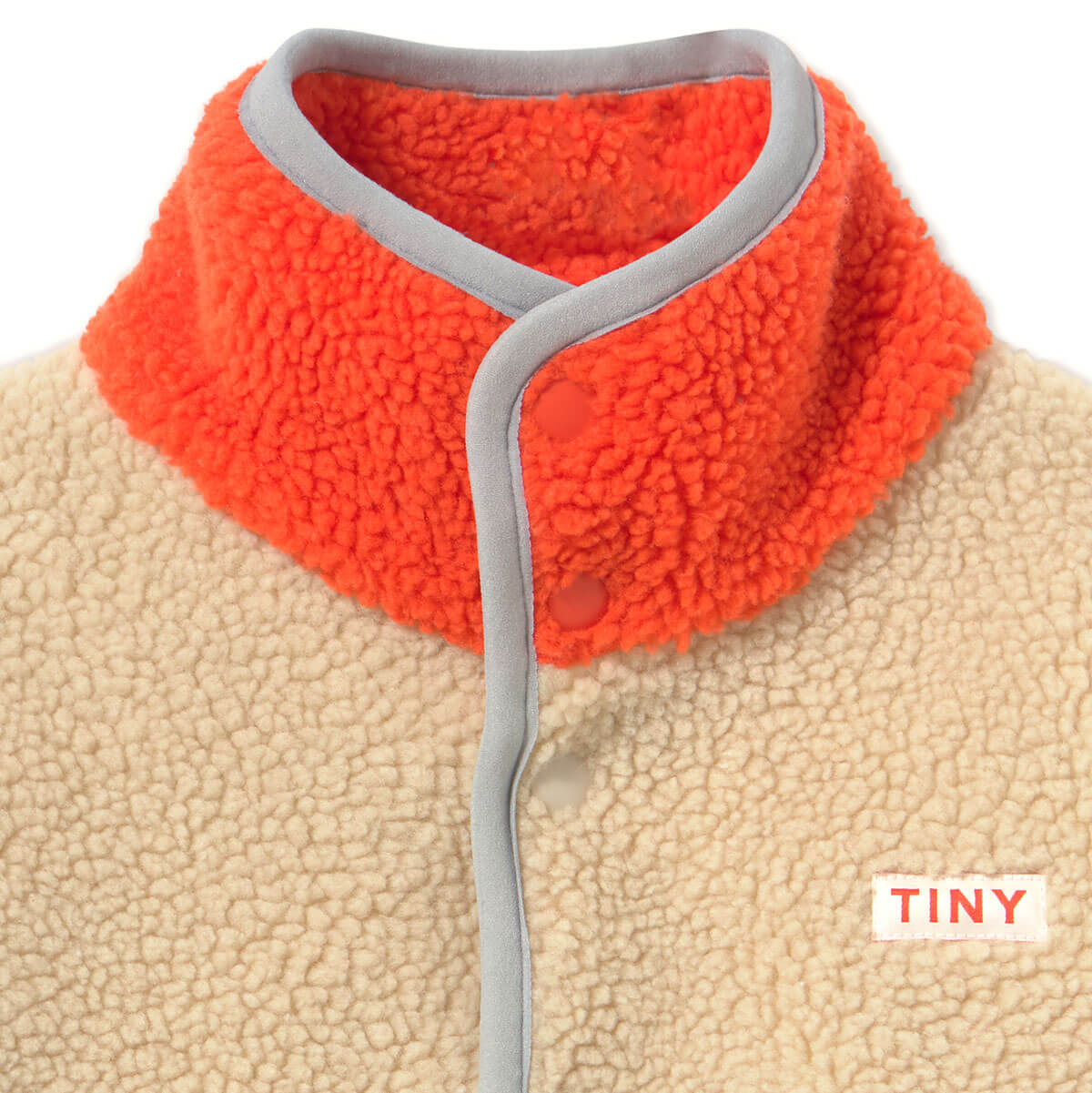 Veste Casual Sherpa Color-Block Vanille avec Doublure en Polaire Chaude pour Enfants Automne-Hiver (2-12 ans)
