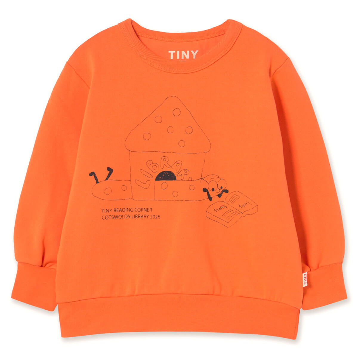 Sweat-shirt décontracté en coton pour l'été, rouge, motif bibliothèque avec impression livre créative pour enfants (3-10 ans)
