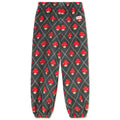 Pantalon de jogging polaire décontracté bleu encre imprimé champignons pour enfants (3-10 ans) - Confort douillet pour l'automne et l'hiver
