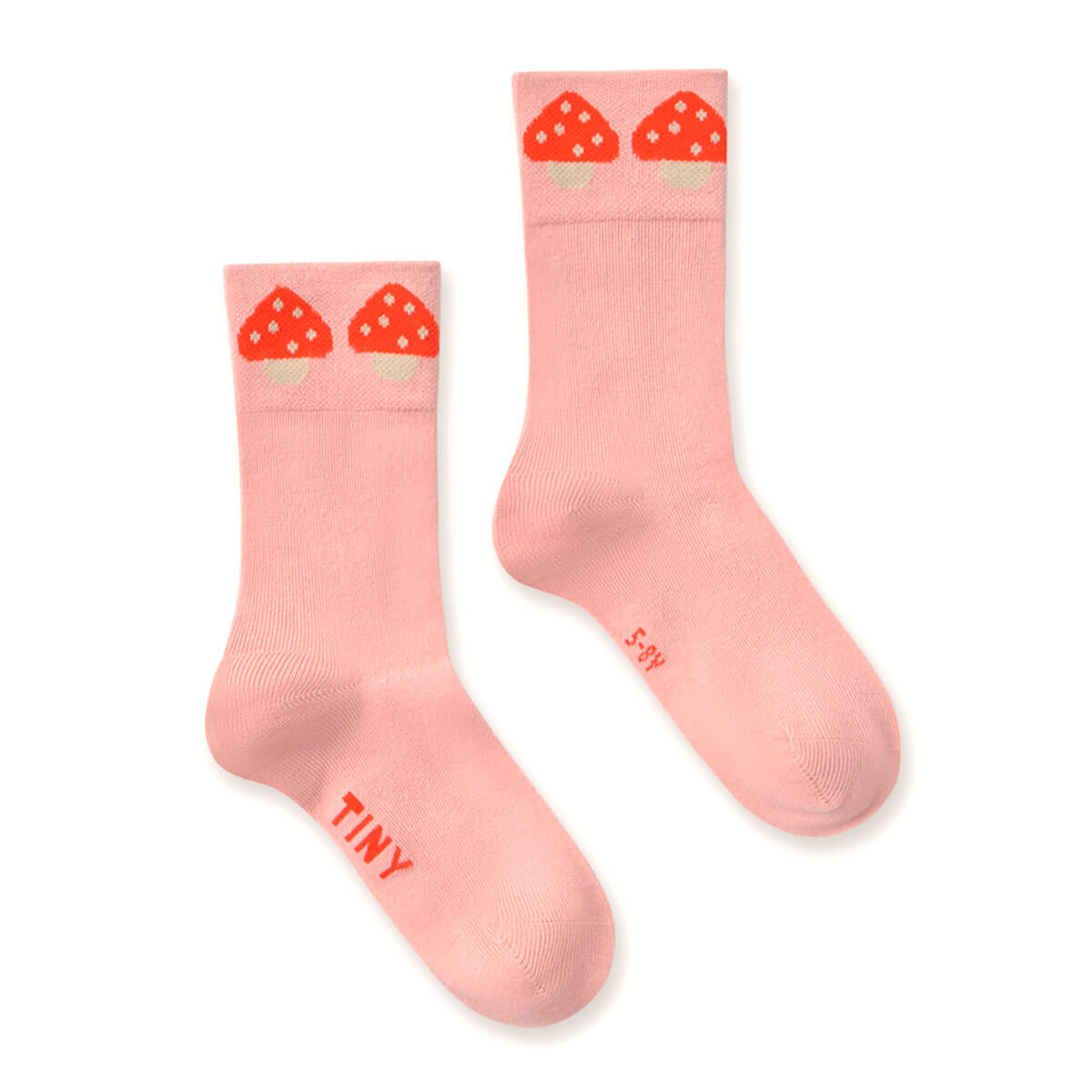 Chaussettes quart de cheville en mélange de coton à imprimé champignon multicolore ludique avec motif graphique mignon pour enfants au quotidien (2-12 ans)