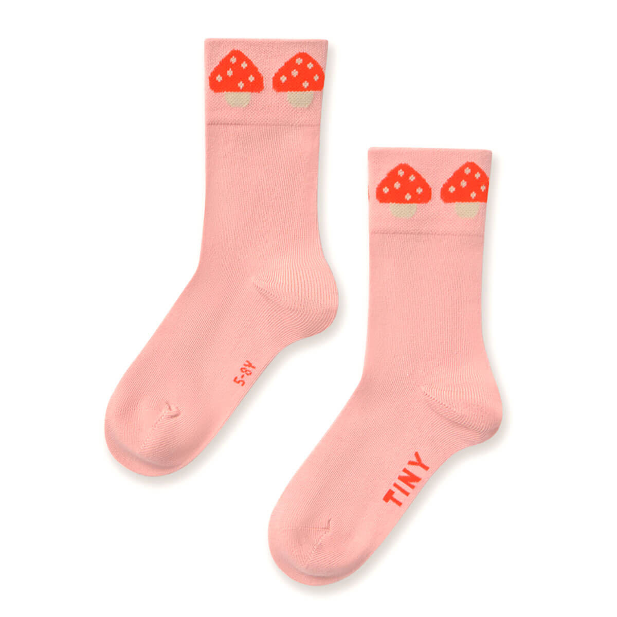Chaussettes quart de cheville en mélange de coton à imprimé champignon multicolore ludique avec motif graphique mignon pour enfants au quotidien (2-12 ans)