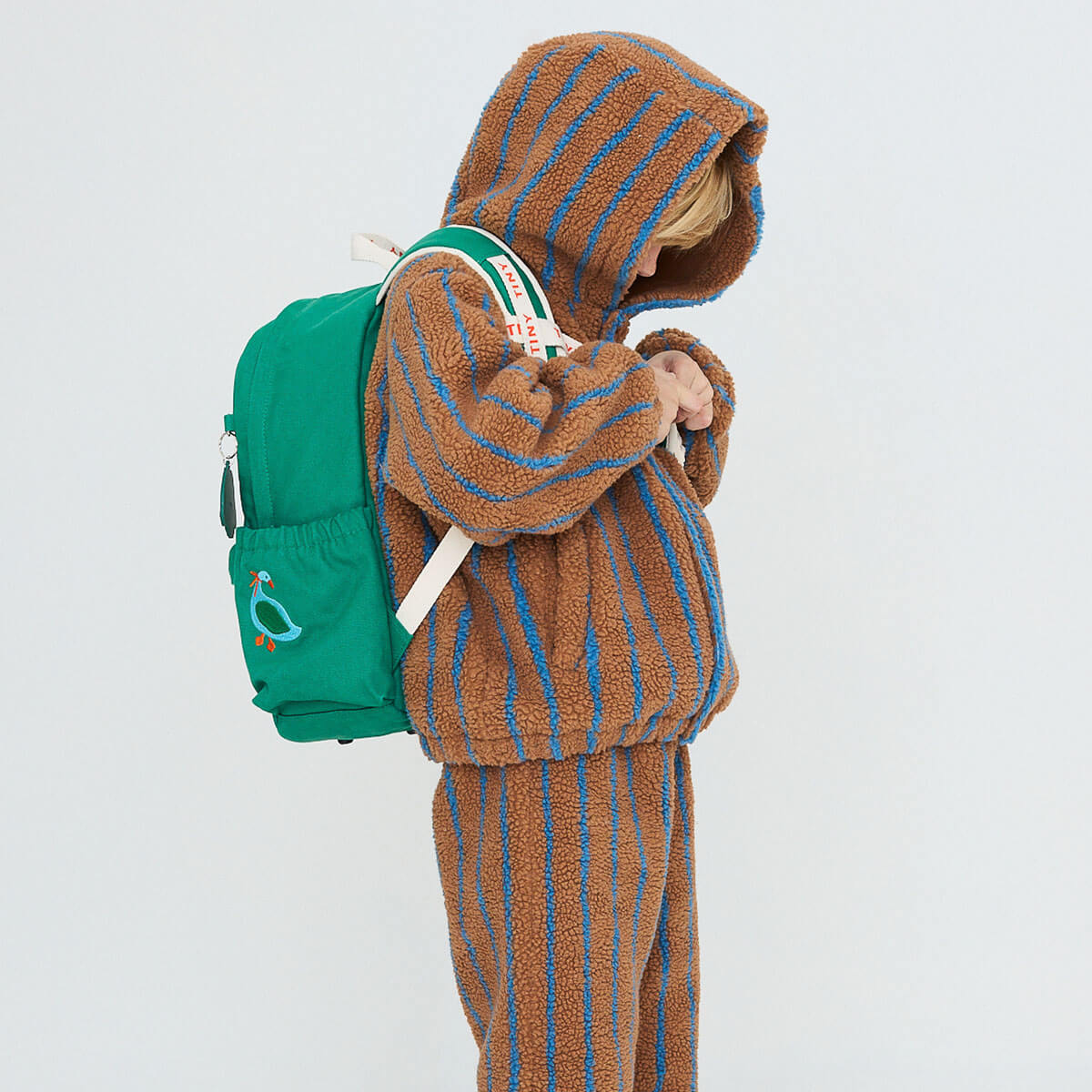 Sac à dos en toile à motif étang d'hiver émeraude foncé inspiré de la nature avec un grand design de capacité pour l'école quotidienne des enfants