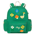Sac à dos en toile à motif étang d'hiver émeraude foncé inspiré de la nature avec un grand design de capacité pour l'école quotidienne des enfants